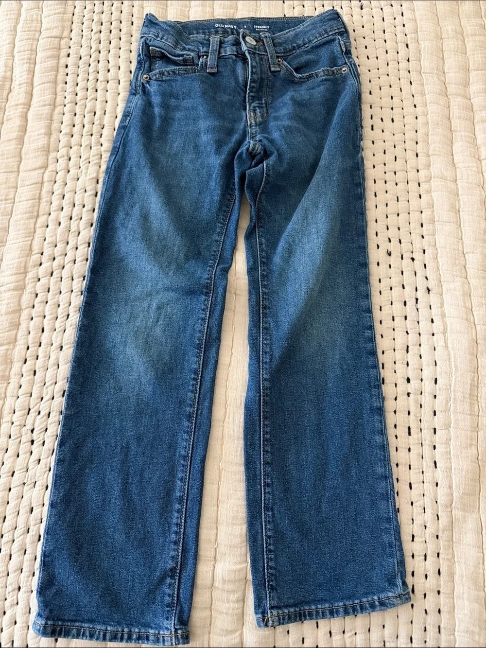 Old Navy Kids 8 Blue Straight-Leg Jeans